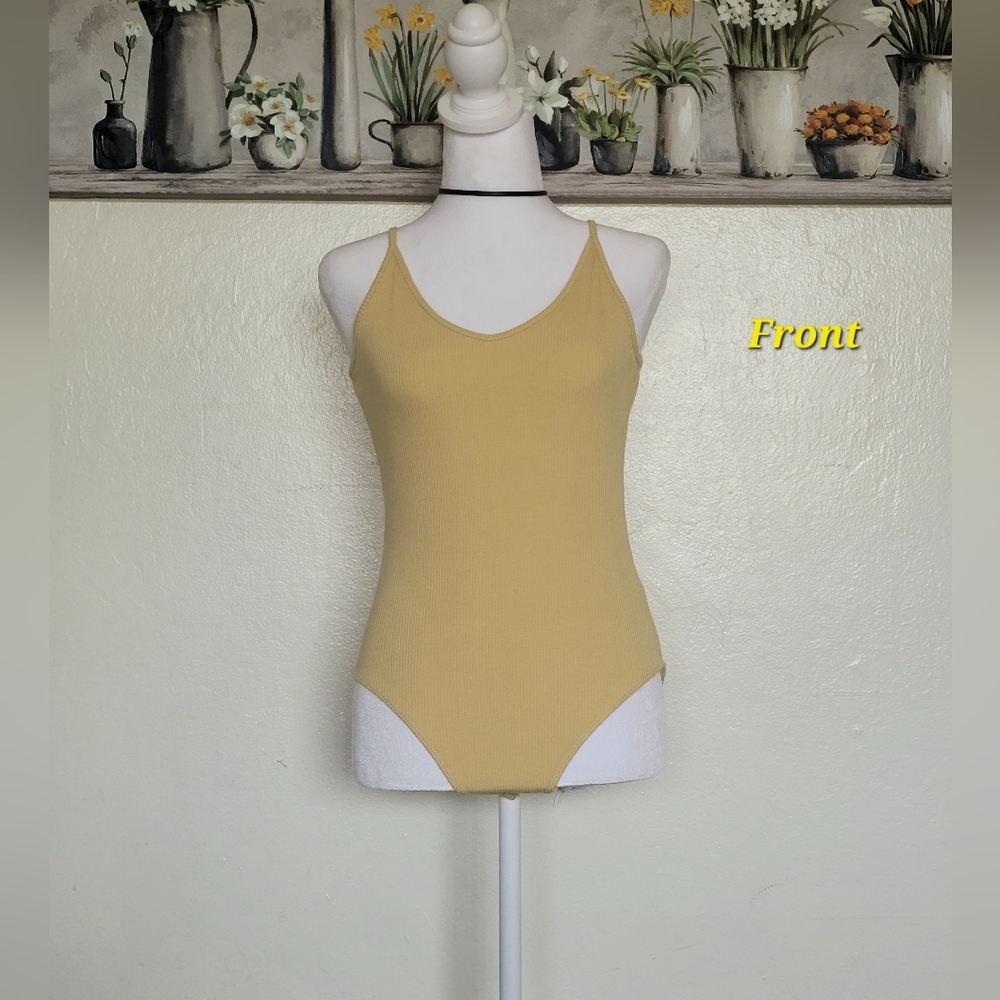 American Eagle Outfitters - Light Mustard Yellow Bodysuit with straps